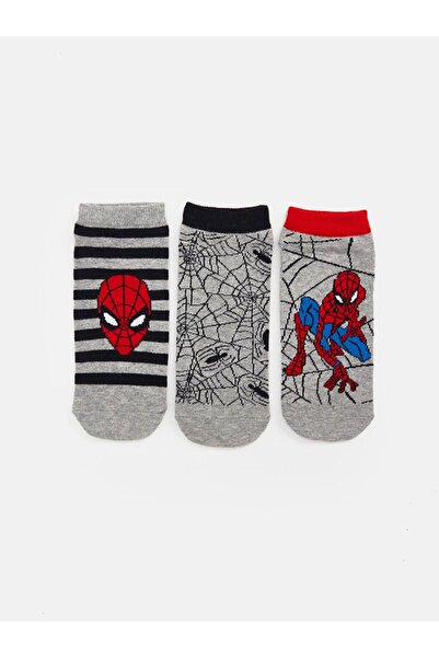 LC Waikiki Spider-Man Patterned Boys' Booties Socks 3-Piece Set