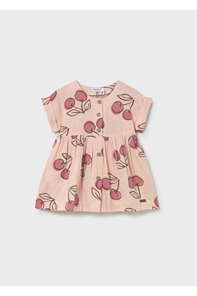 MAYORAL Baby Girl Printed Combed Cotton Dress Pink