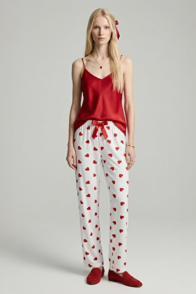 Rays 4530 Heart Pattern Pajamas White