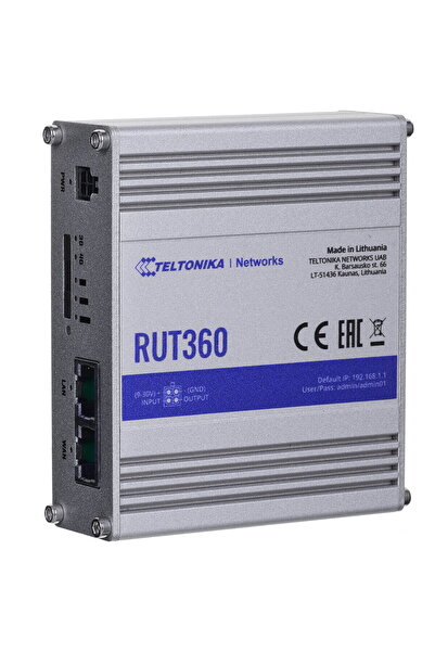 Teltonika Router industrial LTE RUT360 Cat.6 1x LAN 1x WAN 100Mb/s WiFi 2.4GHz