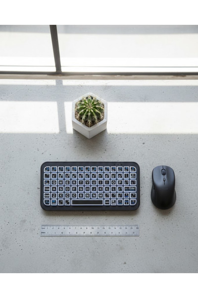 OEM RGB Işıklı Kablosuz Mini Klavye 10 mm İnce Gövde - KL1555-9261