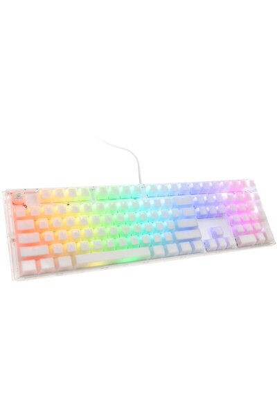 Ducky One 3 Aura White RGB LED Gaming Keyboard - MX-Speed-Silver (US)