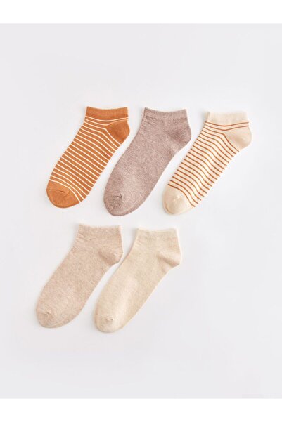 LC Waikiki Striped Women's Booties Socks 5-Pack