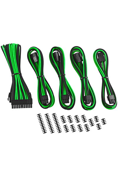 CableMod Kit extensie cablu Classic ModMesh - Seria 8+6 - Negru/Verde deschis