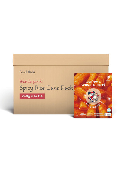 WONDERPOKKI Spicy Topokki Rice Cake pack 240g x 14