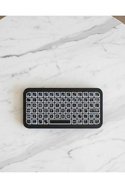 furzi Siyah Kablosuz Mini RGB Işıklı Klavye Bluetooth 5.2 İnce Tasarım - FURZ...