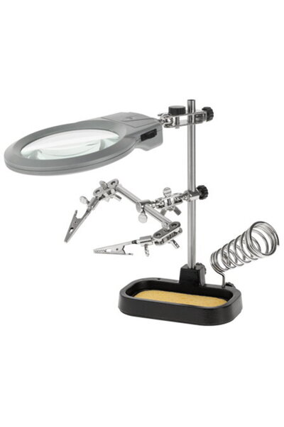 Kemot Lupă cu cleme și suport pentru ciocan de lipit NAR0150