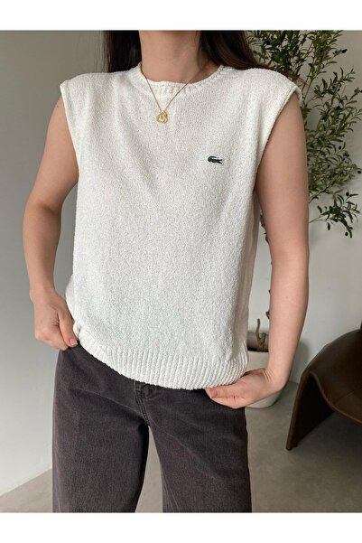 Bade Butik Πλεκτή Μπλούζα με Λογότυπο Εκρού