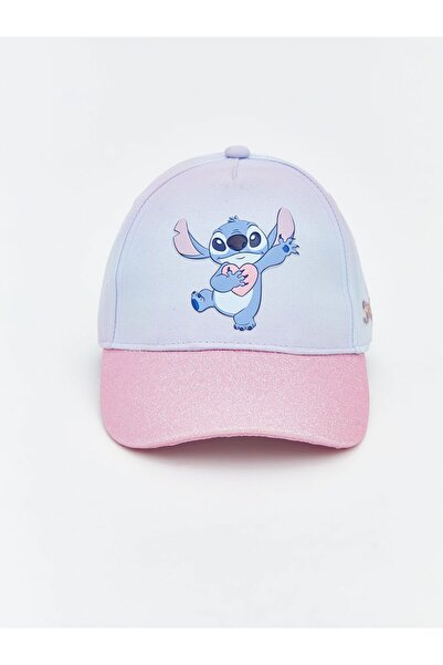 LC Waikiki Stitch Baskılı Kız Bebek Kep Şapka