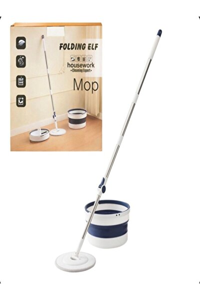 AMRIS Mop Rotativ cu Mâner Telescopic 118–140cm Cu Găleată Pliabilă 5 L, Stoa...