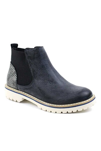 mm Women's ankle boots, with side elastics and white sole M079-PA-BLACK