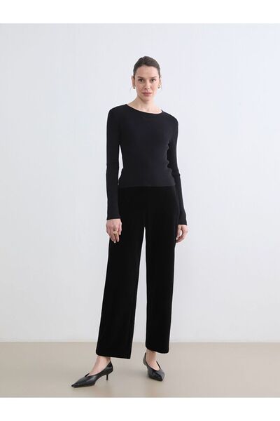 LC Waikiki Women's Velvet Pants with Elastic Waist