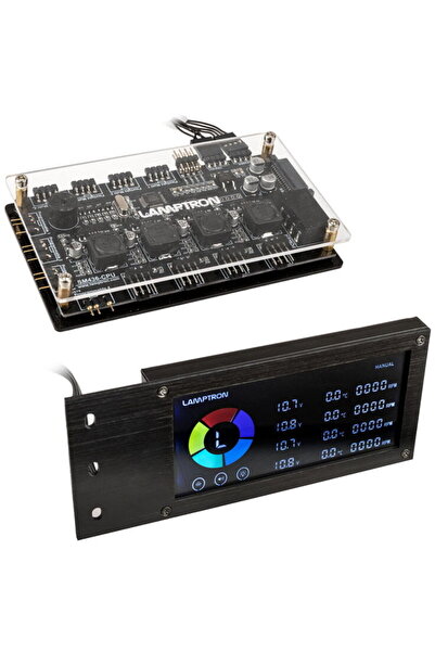 Lamptron Controler ventilator LED PCI RGB SM436, negru