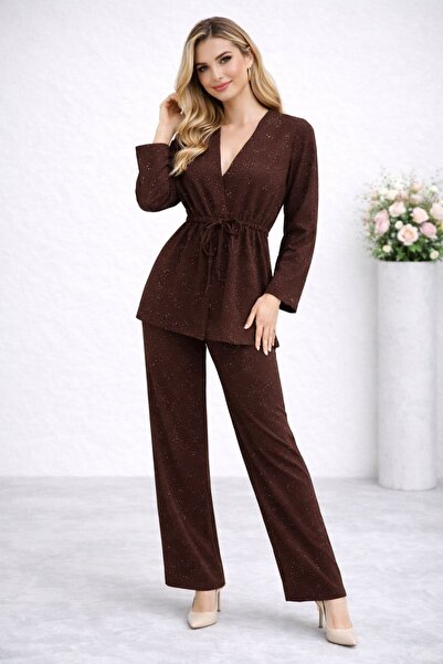 hiramir Luna Işıltılı Alt Üst Kadın Takım YZ2514