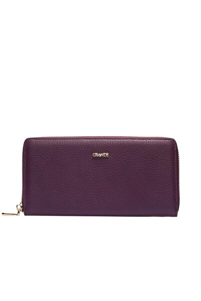 Grande Portofel de damă din piele naturală cu fermoar, dimensiune mare, din p...