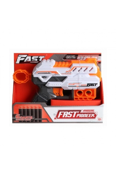 Fast Pioneer Blaster de jucarie manual cu gloante din spuma, 6 proiectile...