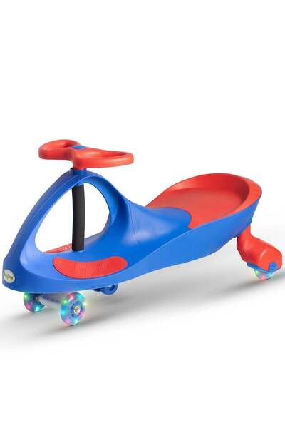 BAYBEE سيارة يونيكورن متأرجحة للأطفال بعجلات LED من البولي يوريثان، لعبة دفع ...