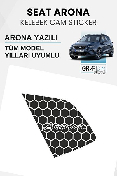 GRAFİCAR مجموعة ملصقات زجاج السيارة المتوافقة مع سيارة سيات أرونا