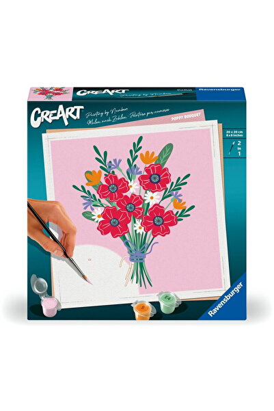 RAVENSBURGER CreArt - Poppy bouquet, painting