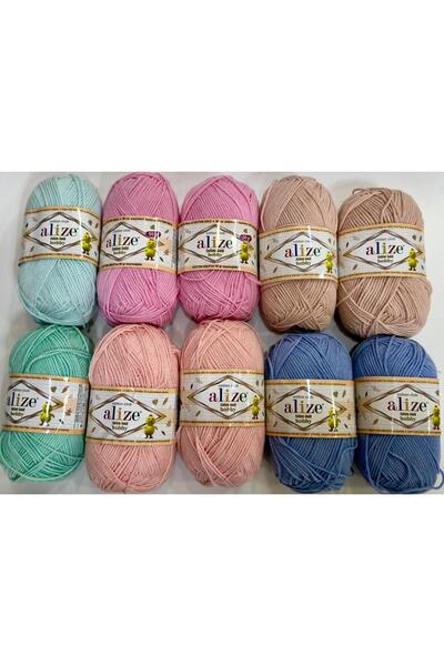 Alize Cotton Gold Hoby 50gr 10adet - (40x2)-(393x2)-(161x2)-(518x2)-(15x1)-(5...