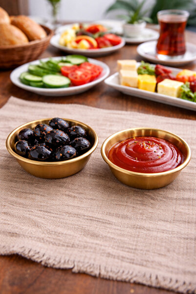 MİMOZA PARK 2 Pieces Gold Stainless Steel Mini Bowl Presentation Bowl Snack B...