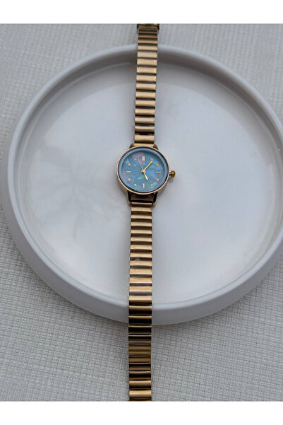 Betüştakıevi Elegant Gold Women's Wristwatch – Blue Luminous Dial |   20-25 m...