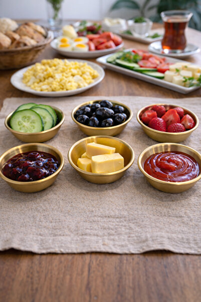 MİMOZA PARK 6 Pieces Gold Stainless Steel Mini Bowl Serving Set, Snack Bowl, ...