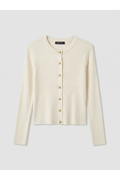 LC Waikiki Crew Neck Women's Knitwear Cardigan