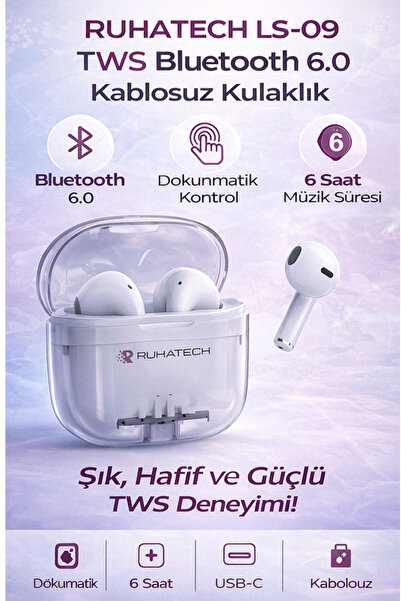 RUHA Ruhatech LS-09 TWS Bluetooth 6.0 Kablosuz Kulaklık