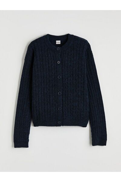 LC Waikiki Crew Neck Girl's Knitwear Cardigan