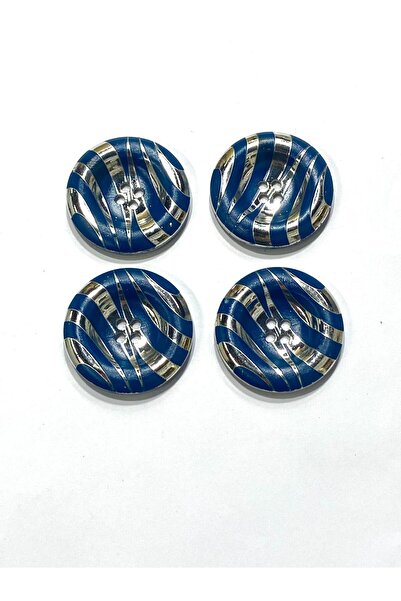 karantuhafiye Coat & Cardigan Button – Silver Metallized – 3.8 cm – Set of 4 ...