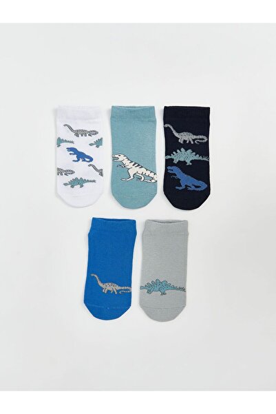 LC Waikiki Dinosaur Patterned Boy's Booties Socks 5-Piece