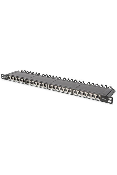 Assmann Patch Panel 0.5HE 24-Port Cat6a Ecranat Negru