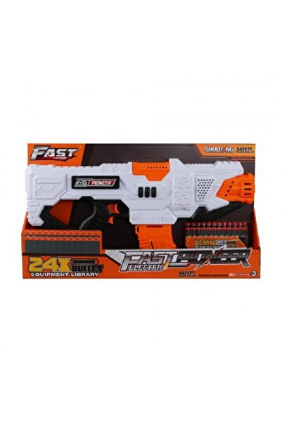 Fast Pioneer Pistol de jucarie electrica cu gloante din spuma, 24 proiect...