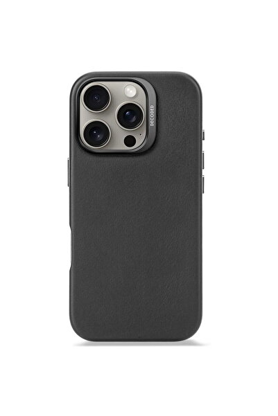 decoded Husă spate din piele pentru iPhone 16 Pro | Neagră