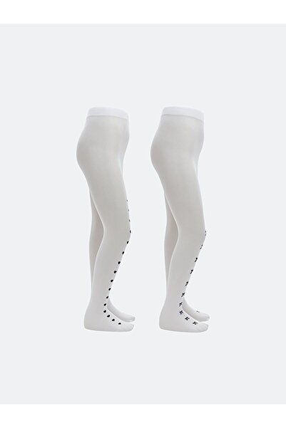 LC Waikiki Printed Girls' Thin Pantyhose 2-Pack