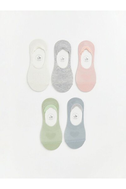 LC Waikiki Non-Slip Heel Women's Ballerina Socks 5-Pack