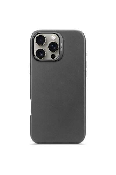 decoded Husă spate din piele pentru iPhone 16 Pro Max | Negru