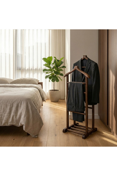 HESTİA Gundays Home İki Tepeli Dilsiz Uşak Koyu Kahverengi Masif Gürgen El Ya...