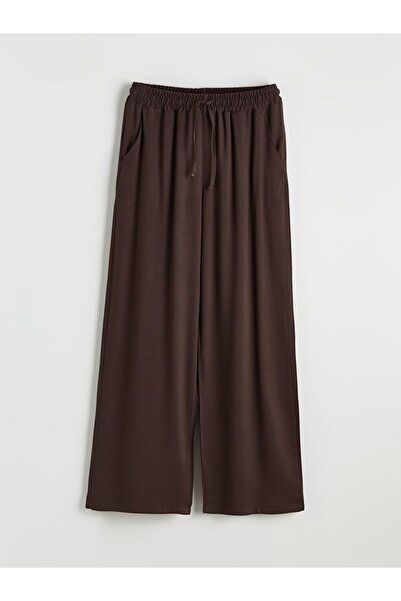 LC Waikiki Wide Leg Women's Trousers with Elastic Waist