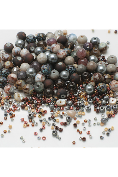 Choice14 Brown 40g Mixed Size Colorful Czech Glass Seed Beads Loose Round Spa...