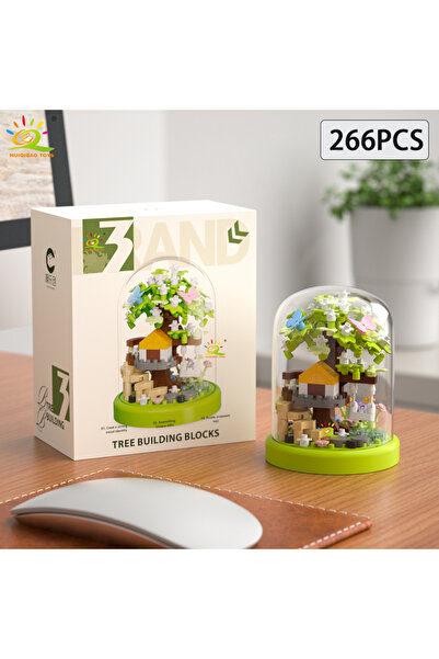 Choice7 NO.92 HUIQIBAO MOC منزل شجرة صغير للفصول الأربعة مع صندوق عرض، نموذج ...