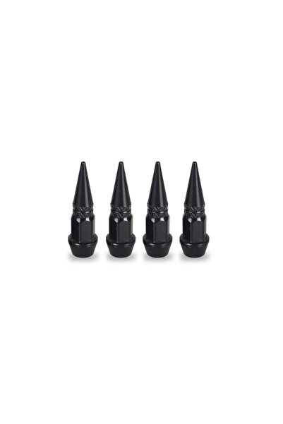 Choice13 أغطية صمامات إطارات السيارات والدراجات النارية من QMM-DK-Black، 4 قط...