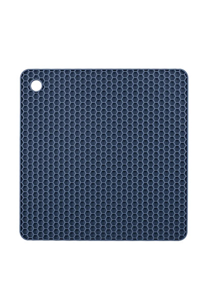 Choice6 L Blue square pad Silicone 1PCS Honeycomb Placemat Silicone Heat-Resi...