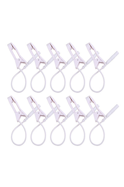 choice2 10pcs Electrode Lead Wires Connecting Cables With Ear Clips Of Digita...