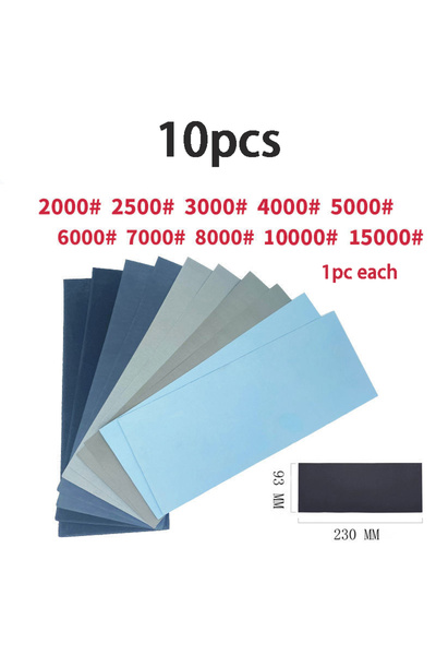 Choice4 مجموعة ورق صنفرة ستايل 4، ورق صنفرة رطب/جاف للتلميع، حبيبات من 60 إلى...