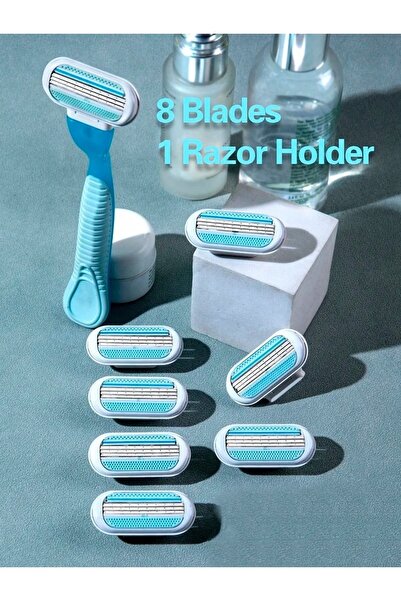 Choice1 شفرات حلاقة زرقاء YS00063 - شفرات حلاقة آمنة للنساء لإزالة شعر الوجه/...