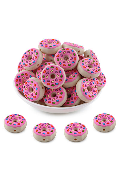 Choice7 6pcs pink Sunrony New 6Pcs Donut Fruits Cake Silicone Focal Beads DIY...