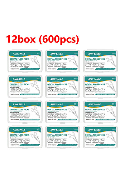 Choice6 C607-12 علبة 1/2/3/5/10 علب خيط أسنان محمول للاستخدام مرة واحدة، أعوا...