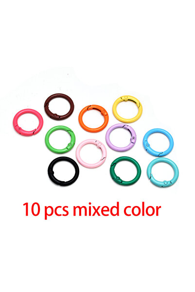 Choice11 ١٠ قطع - ٢٤ مم عشوائية مختلطة، ١٠ قطع ملونة ٢٤ مم من سبيكة معدنية، م...